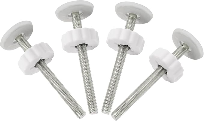 Pet Gates Spindle Rods 10mm(M10) - Replacement Parts Threaded Screw Bolts Hardware Kit Wall Protector for Baby Pressure Mounted Safety Door & Pet Stair Gates (White, M10 9CMLong)