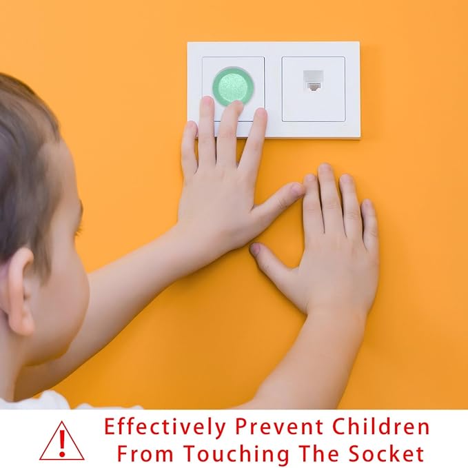Outlet Covers, Child Safe, Easy Install, Pure Light Green Color