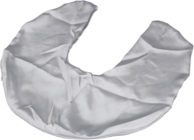 Satin Nursing Pillow Cover,Soft Washable Breathable,Protect for Baby Hair and Skin, Breastfeeding Pillow Slipcover for Feeding (Grey)