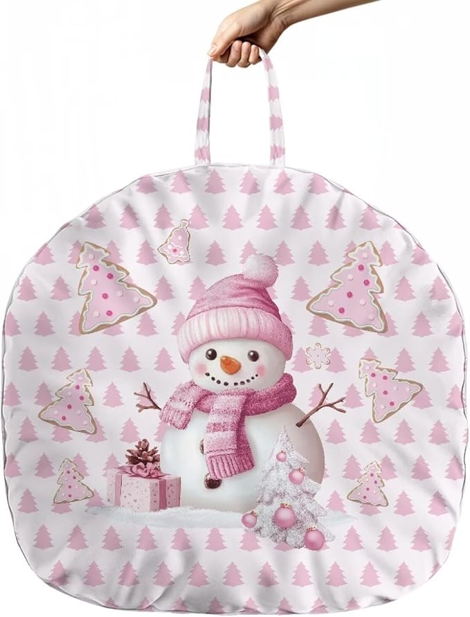 Pink Snowman Nursing Pillow Covers for Breastfeeding Pillow Stretchy and Cozy Breastfeeding Pillow Slipcovers for Baby Girls Soft Breastfeeding Pillow Covers Fits for Infant Support