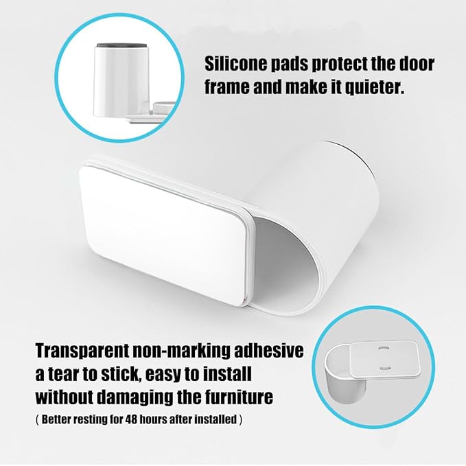 Kytasryl Door Pinch Guard, Baby Proofing Door Stoppers with 180° Rotating Self Adhesive Base, Children Anti-Pinch Door Stopper, Keep Finger Safe (3 PCS)