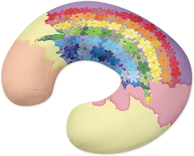 Rainbow 1 Nursing Pillow Cover Breast Feeding Pillow Covers 1 Pack for Breastfeeding Pillow Soft and Cozy Fits Snug On Infant Breastfeeding Pillow Slipcover Cover Only