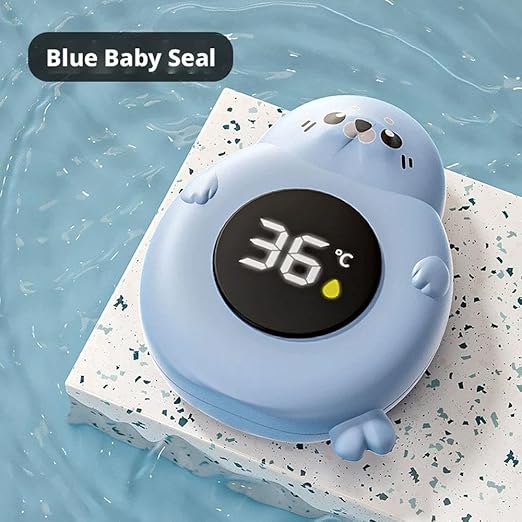 Baby Bath Thermometer for Infants,Cute Seal Digital Infant BathtubThermometer,Digital Floating Water Thermometer with LED Display,Waterproof,for Infant Bathtub Safety,NewbornBath Essentials Gift