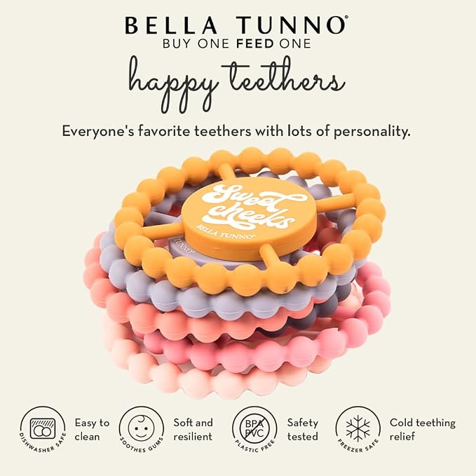 Baby Teether by Bella Tunno, Silicone Teethers for Babies 3-6 Months, 6-12 Months, Baby Toys, Pacifier, Teething Relief, Boys, Girls, Let's Take a Selfie