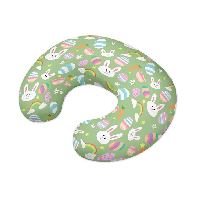 Rabbit Eggs Nursing Pillow Covers Slipcovers for Breastfeeding Moms, Ultra Soft Breathable Feeding Pillow Slipcover for Baby Boy Girl