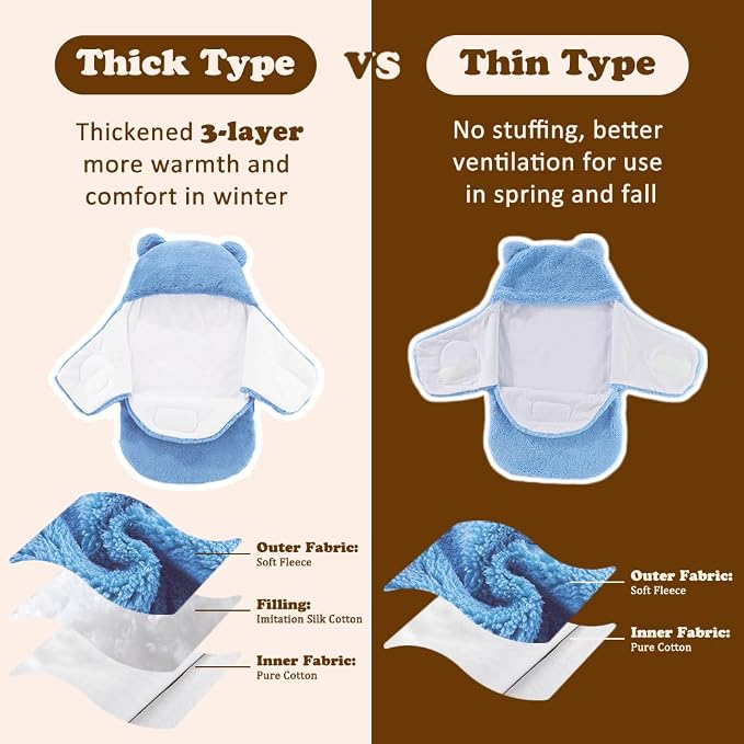 AiWMGL Baby Winter Fleece Swaddle Blanket 0-3 Months Boys Girls Warm Adjustable Newborn Swaddling Wrap Soft Plush Sleeping Sacks