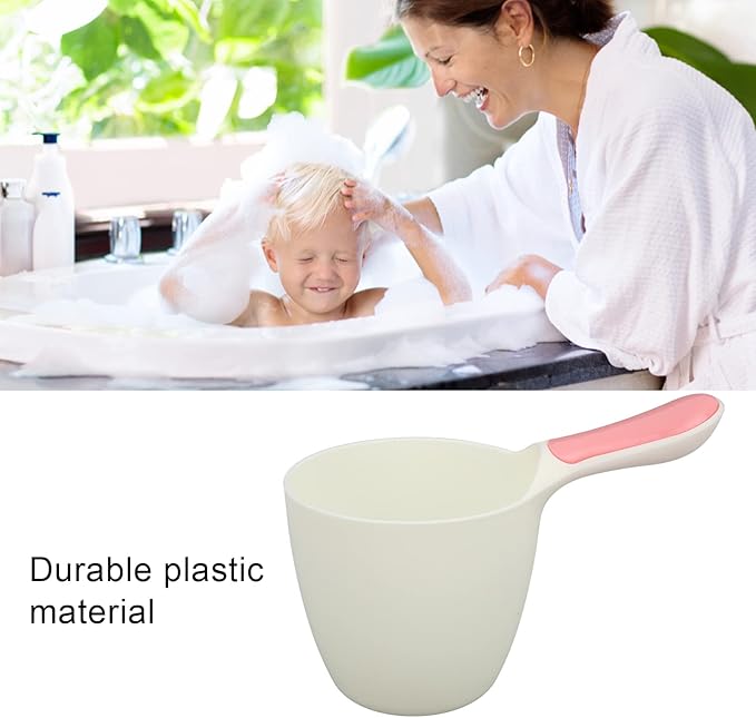 Baby Bath Rinse Cup with Removable Handle for Shower and Hair Washing