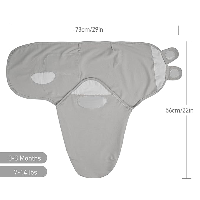 Soarwg Kids Baby Swaddle, Organic Adjustable Baby Swaddles for Newborns, Sleep Sack for Baby Boy and Girl 0-3 Months, 100% Cotton Certified Standard 100 by Oeko-TEX, 3-Pack (Deer Meadow)
