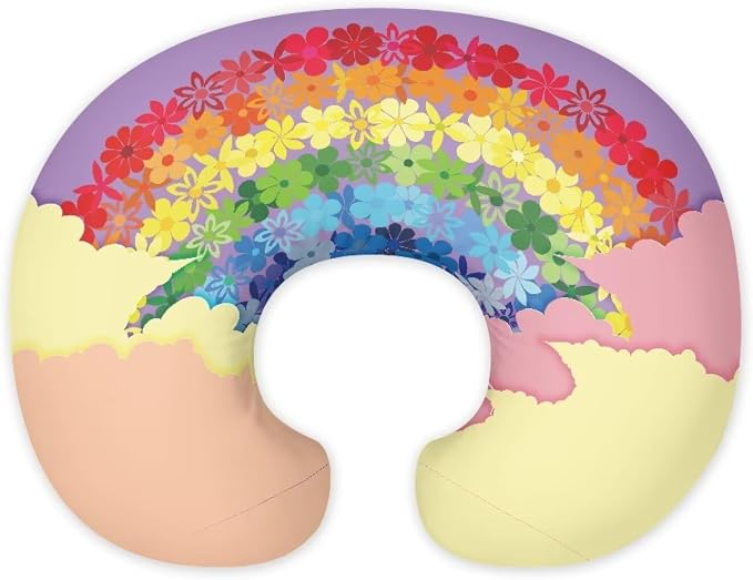 Rainbow 1 Nursing Pillow Cover Breast Feeding Pillow Covers 1 Pack for Breastfeeding Pillow Soft and Cozy Fits Snug On Infant Breastfeeding Pillow Slipcover Cover Only