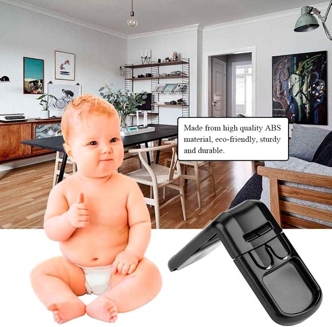 Fdit 5Pcs Baby Safety Cabinet Locks Cabinet Drawer Door Locks Kids Children Safety Lock for Drawer Door Cabinet (Black)