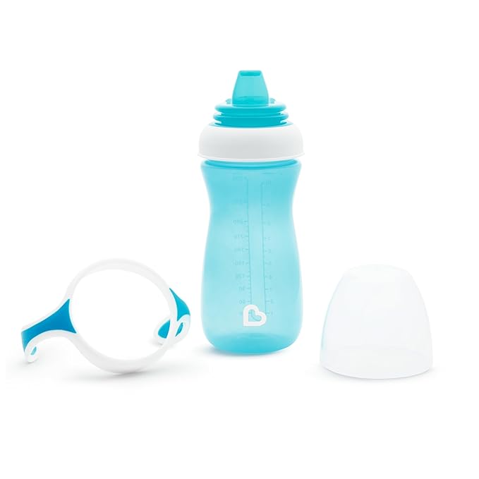 Munchkin® Gentle??Transition Sippy Cup with Trainer Handles, 10 Ounce, Blue/Green (Pack of 12)
