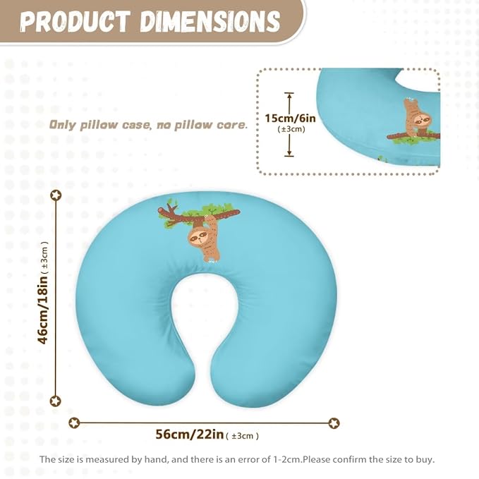Otter Tree Nursing Pillow Cover, Ultra Soft Comfortable Breastfeeding Pillow Slipcover Fits for Nursing Pillow for Baby Boys and Girls