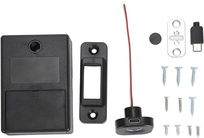 Fingerprint Cabinet Location, Smart Biometric Drawer Lock with Keyless Hidden Design for Home Office Furniture