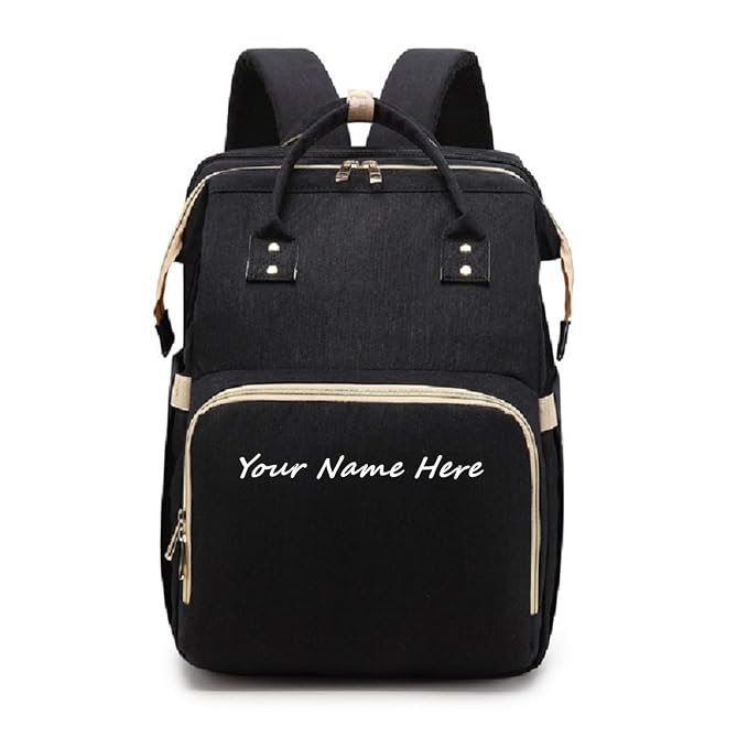 Personalized Diaper Bag with Name Embroidered Mommy Bag Backpack X-Large Foldable Stretchable