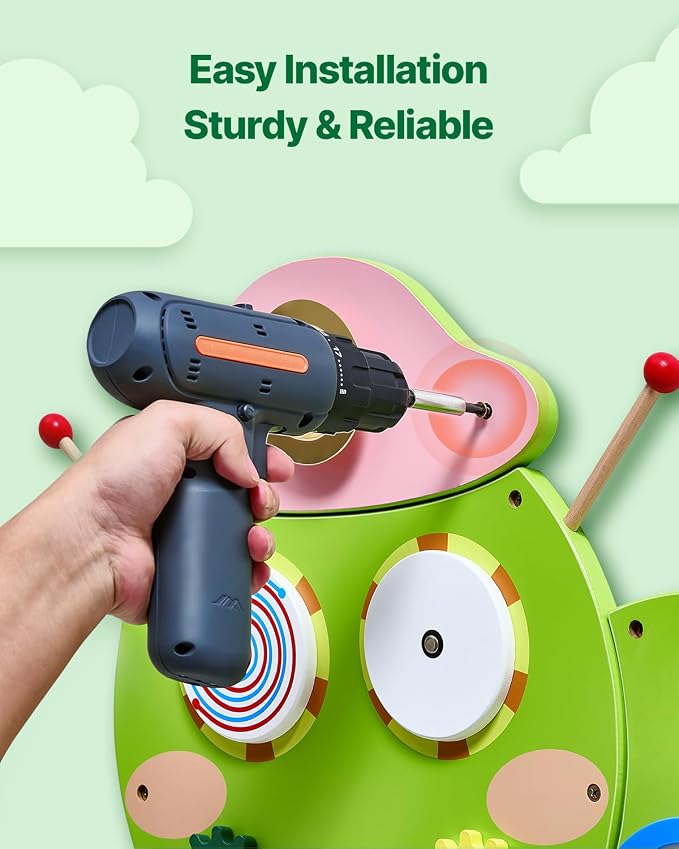 VEVOR Caterpillar Activity Wall Busy Board Wall, 12 Wall Activities Board, Montessori Sensory Wall Panel for Kids 3-12 Years, Sensory Wall Activity Board, Ideal for Toddler Playroom Nursery Classroom