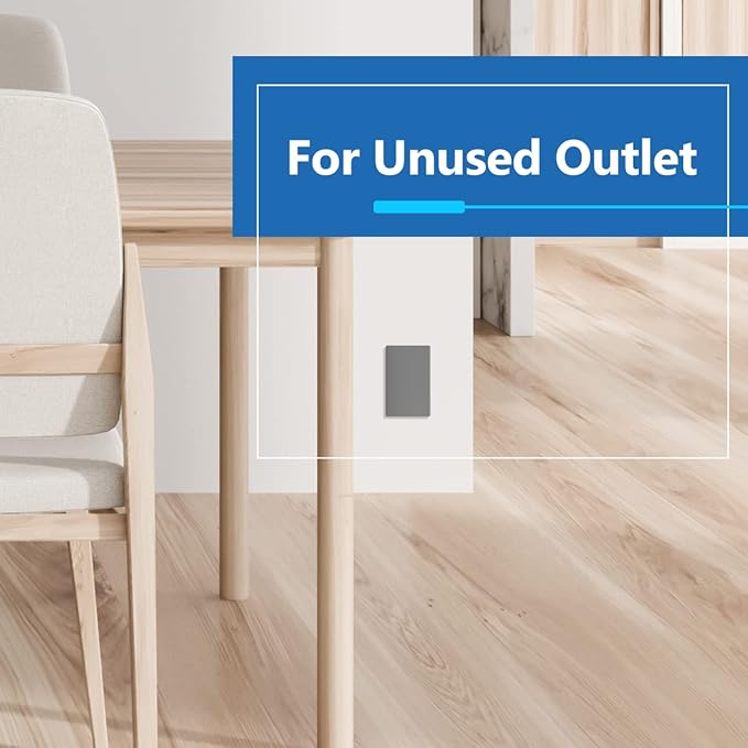 LIDER Blank Wall Plate, Temperature and Impact Resistant, UL Listed, Polycarbonate Thermoplastic, Screwless Design, Matte Finish, Modern Upgrade, Midsize, 1-Gang, 4.88??x 3.11?? Gray, 10 Pack