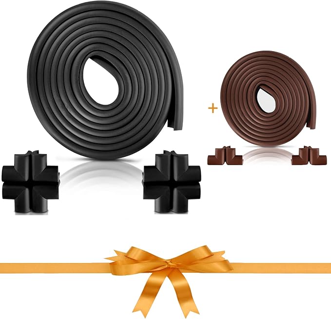 Furniture Edge and Corner Guards | 36 ft Bumper 12 Adhesive Childsafe Corners | Baby Child Proofing Set