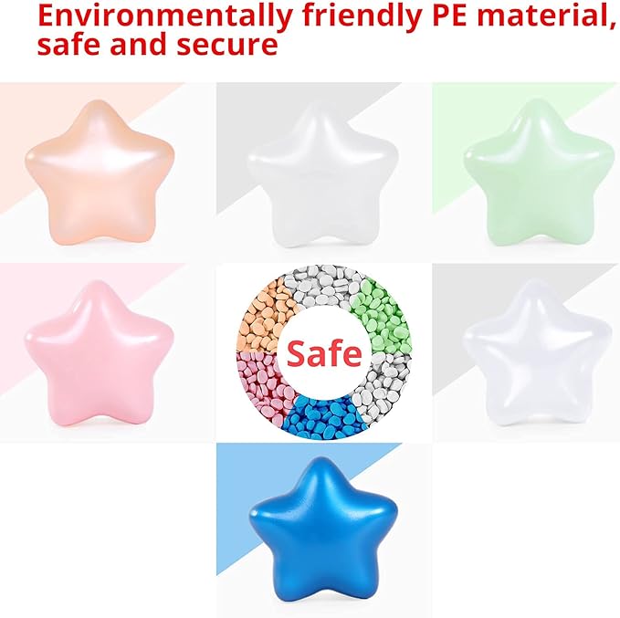 STARBOLO Ball Pit Balls for Toddlers Pack of 100 200 500 - BPA&Phthalate Free Non-Toxic Crush Proof Soft Plastic Balls for 1-5Years Old Toddlers Girl Kids Birthday Pool Playpen Tent Party