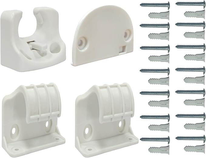 SPACEANY Retractable Baby Gate Replacement Parts Kit - Official Accessories for SPACEANY Safety Gates - Includes Including Gate Mount, Catch Mount and Set of Screws (White, Normal)