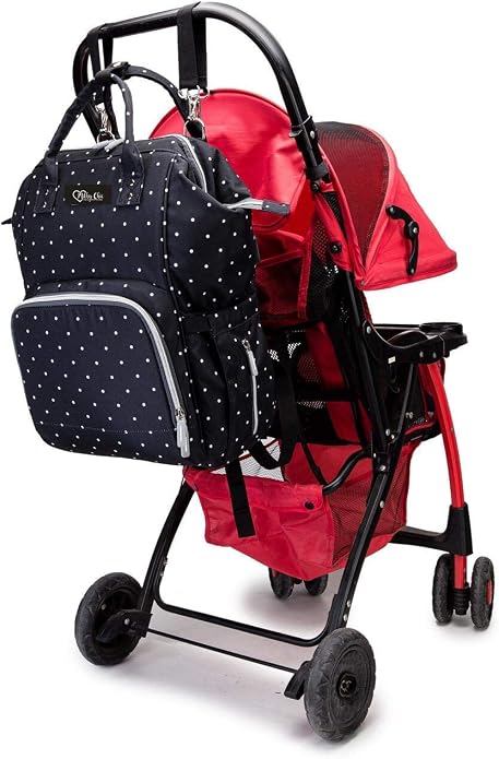 Milky Chic Mommy Diaper Bag- Waterproof USB Charging Port Stroller Straps Changing Pad