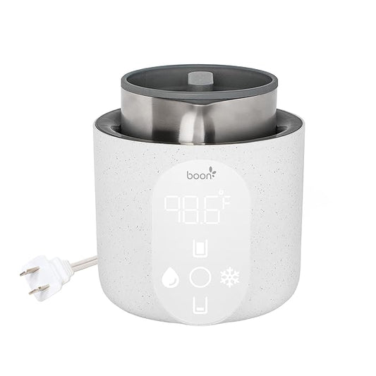 Boon Tempro Direct Heat Breastmilk Warmer - Retains Nutrients in Baby Formula and Breastmilk - Quick Liquid Warmer with Real Time Temp Reading - Breastfeeding Essentials