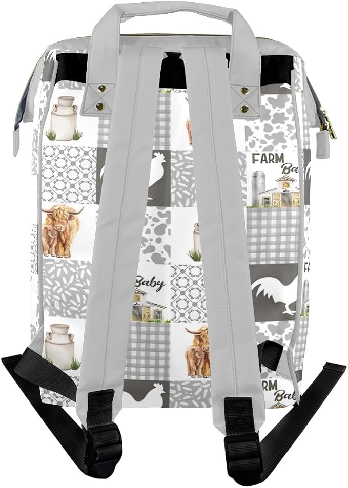 Custom Diaper Bag for Baby Customized High Land Cow Baby Bag Personalized Nursing Bags with Name Custom Name Mommy Daypack Bag Tote Bag Gifts
