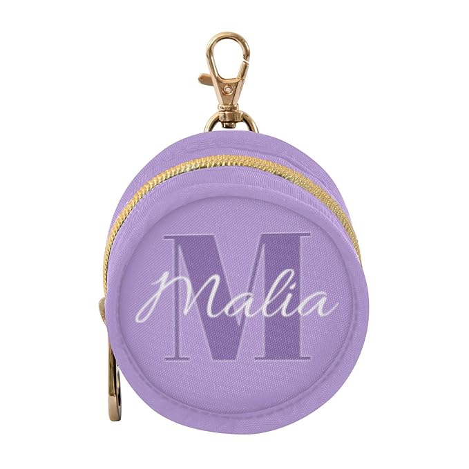 Custom Purple Pacifier Holder Case for Diaper Bag Personalized Portable Travel Pacifier Storage Case with Clip Newborn Baby Pouch for Baby Boys Girls Purse Outdoor