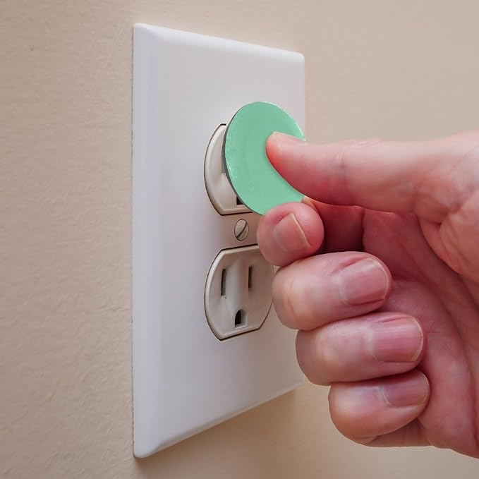 Outlet Covers, Child Safe, Easy Install, Pure Light Green Color