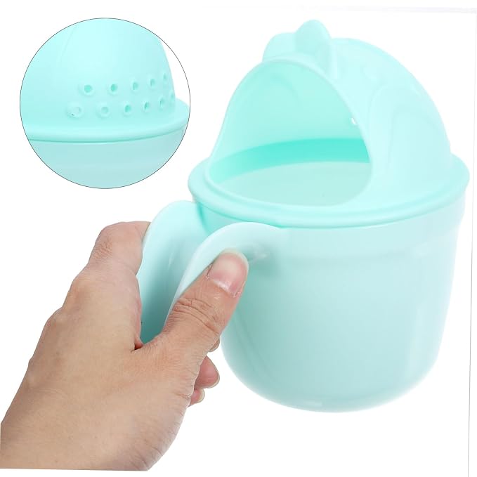 BESPORTBLE 2pcs Baby Bath Rinse Cup Set for Kids Tear-Free Shampoo Rinser for Baby Bathing Soft Lightweight Plastic Shower Cup for Boys and Girls