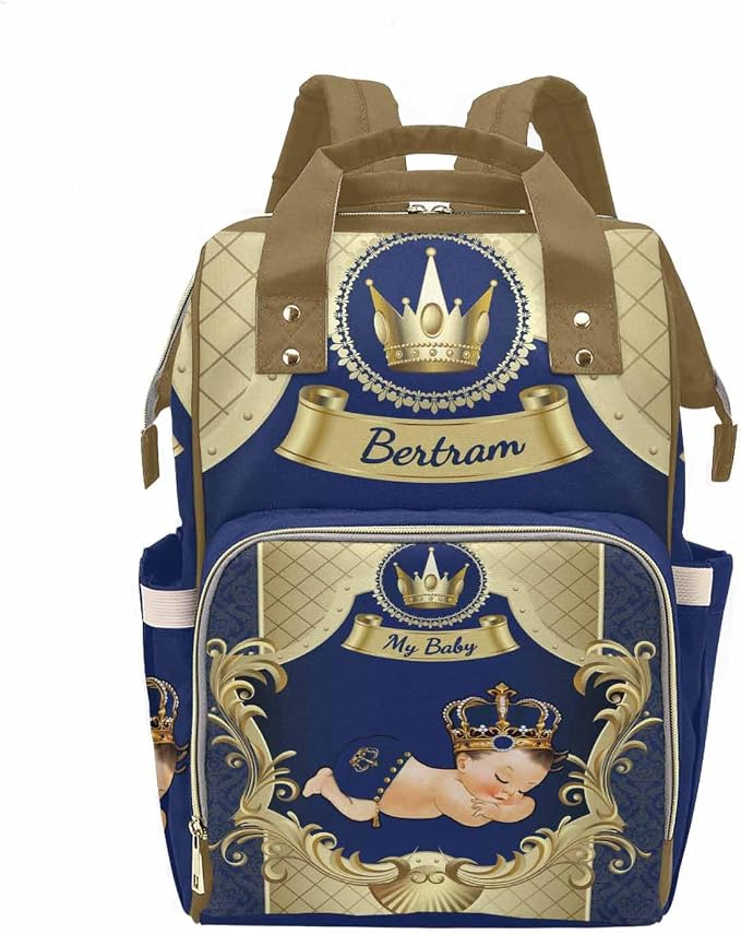 M YESCUSTOM Custom Name Diaper Bag Yellow Backpack Multi Function Waterproof Daypack for Women Portable Mommy Nursing Daypack Personalized Handbag New Born Gift