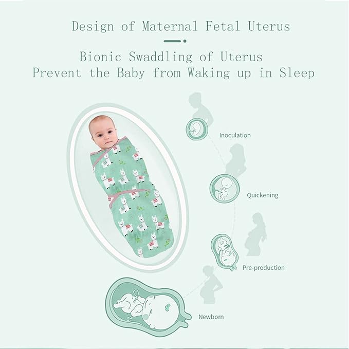 insular Baby Swaddle Wrap, Swaddle Blanket for Newborn and Infant, Adjustable Swaddling Set for Boy and Girl, Soft Cotton Baby Sleep Sack 3 Pack, Alpaca, Small(0-3 Month)