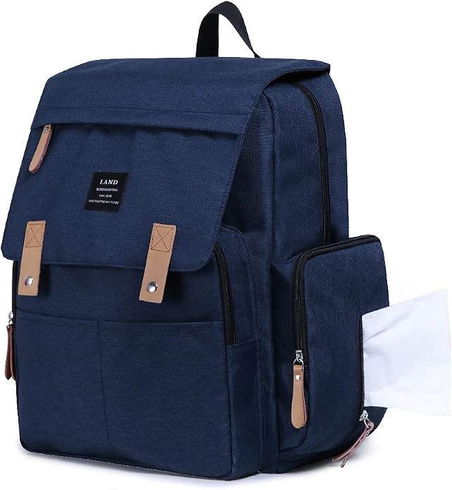 Land diaper bag multi-function waterproof travel backpack nappy bags insulated compartment pockets wipes pocket
