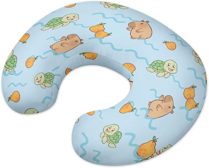 Capybara Turtle Breastfeeding Pillow Slipcover for Baby Nursing Pillow Cover Cuddle Pillow Slipcover Detachable Nursing Pillow Protective Baby Feeding Baby Essentials