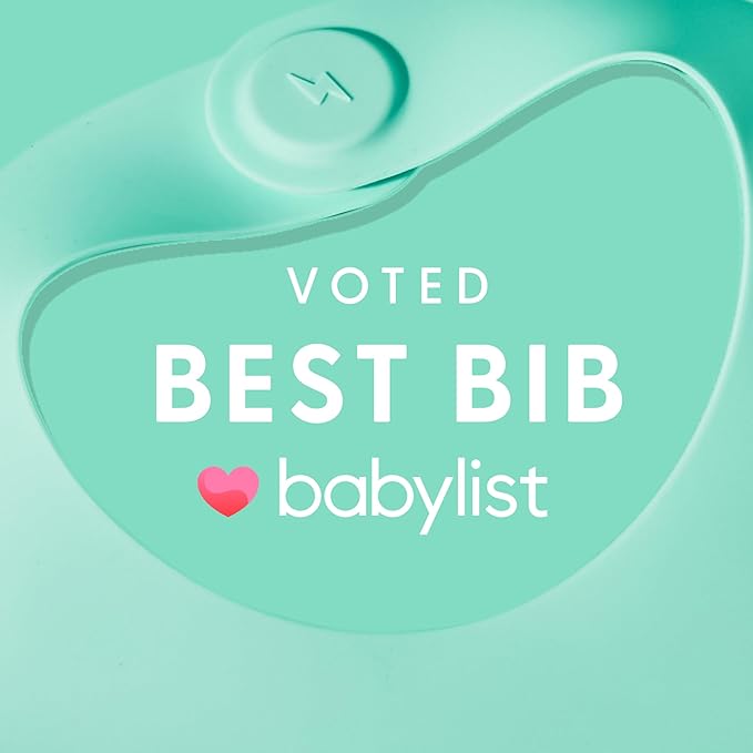 Magnetic Silicone Baby Bib ??Waterproof, Dishwasher Safe, BPA Free Food-Grade, Feeding Bib for Infants and Toddlers