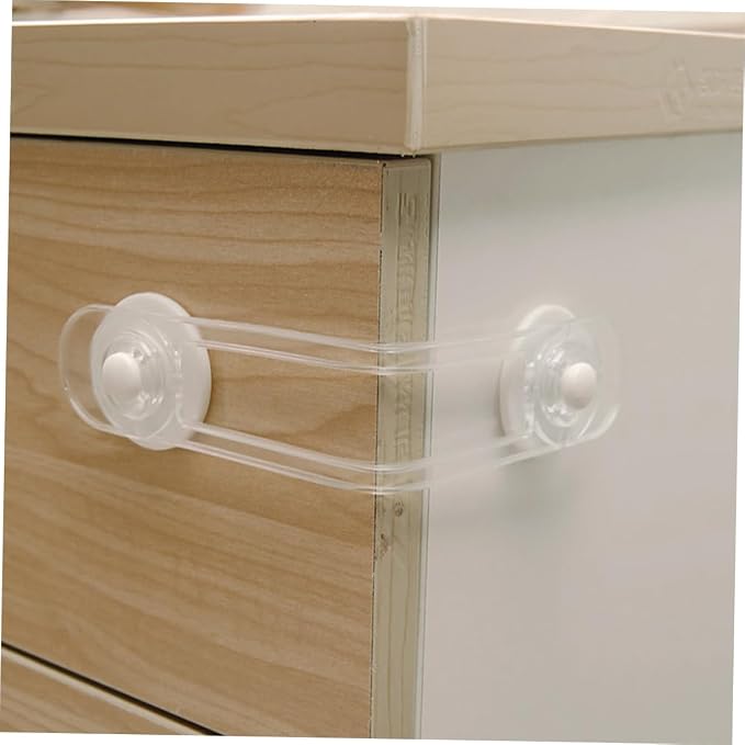 Totority 12pcs Baby Safety Drawer Locks Anti-Pinch Latch for Boys and Girls Multi-Functional Cabinet Locking System Easy Installation for Kitchen and Home Safety