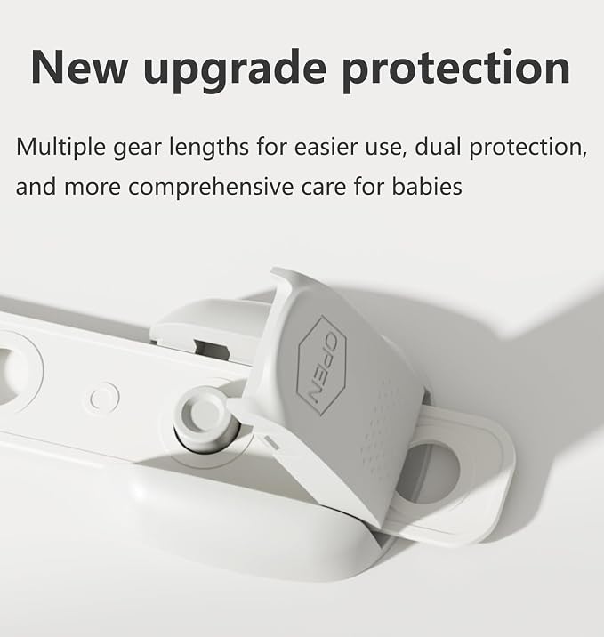 Child Safety Strap Locks (10 Pack) Baby Locks for Cabinets and Drawers, Toilet, Fridge & More. Adhesive Pads. Easy Installation, No Drilling Required, White/Gray (Gray, 10 pcs (Pack of 1))