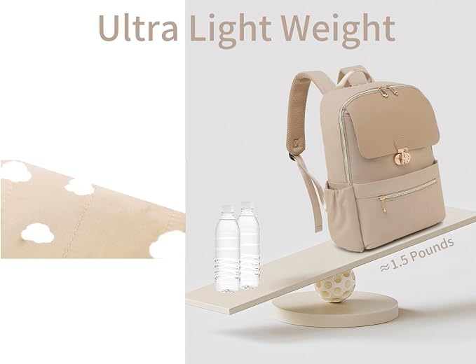 Baby Diaper Bag Backpack Medium Baby Bag with Laptop Compartment, Travel Backpack Purse Stylish Compact Baby Bag with Insulated Pockets (Brown Taupe)