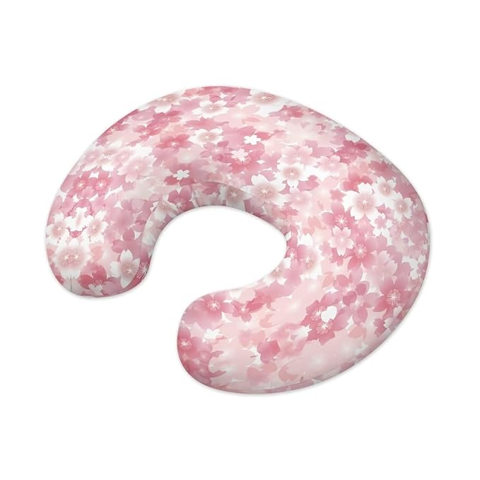 Cherry Floral Breastfeeding Pillow Cover Ultra Soft Comfortable Newborn Nursing Pillow Case Durable and Easy to Clean