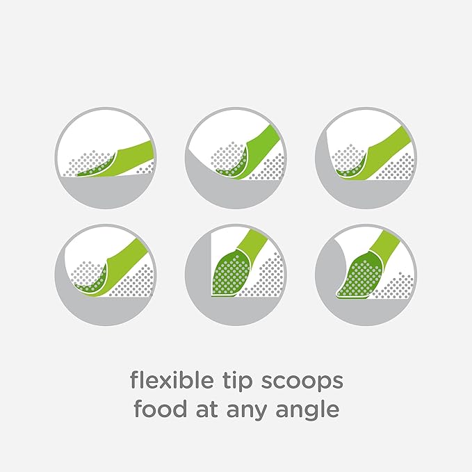 Olababy Baby and Children's Spoon (Training, Set of 2) - Flexible Learning Spoon for Complementary Foods Introduction | Soft, Flexible Silicone BPA-Free