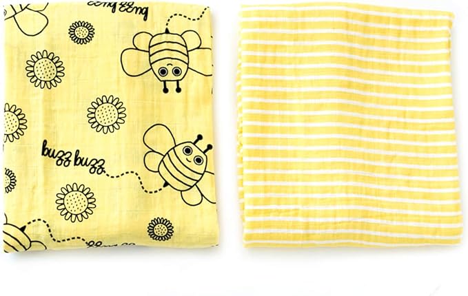 Milk&Moo Cacha Baby Swaddle Blanket, 100% Cotton, Muslin Swaddle Blankets, Ultra Soft, Breathable, Lightweight, Set of 2 Muslin Blanket for Boys and Girls Made in Turkiye