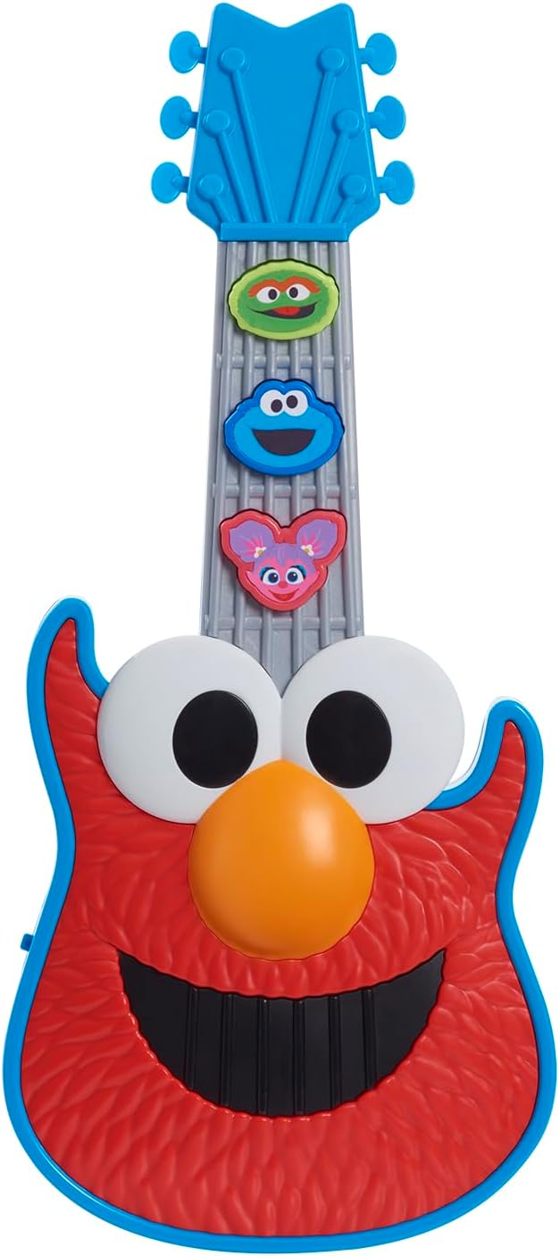 Sesame Street Rock with Elmo Guitar, Dress Up and Pretend Play, Lights and Sounds Preschool Musical Toy, Kids Toys for Ages 2 Up by Just Play