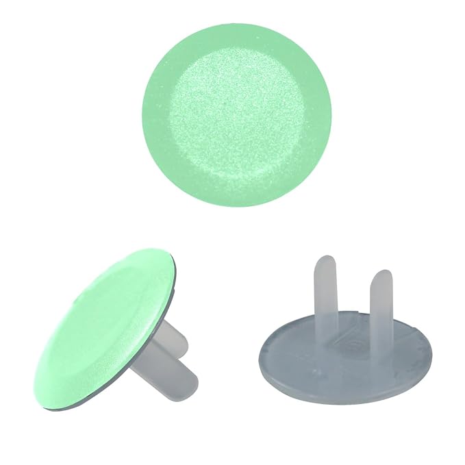 Pure Avocado Green Pattern Outlet Covers Baby Proofing Child Proof Plug Covers for Electrical Outlets Easy Install Outlet Plug Covers