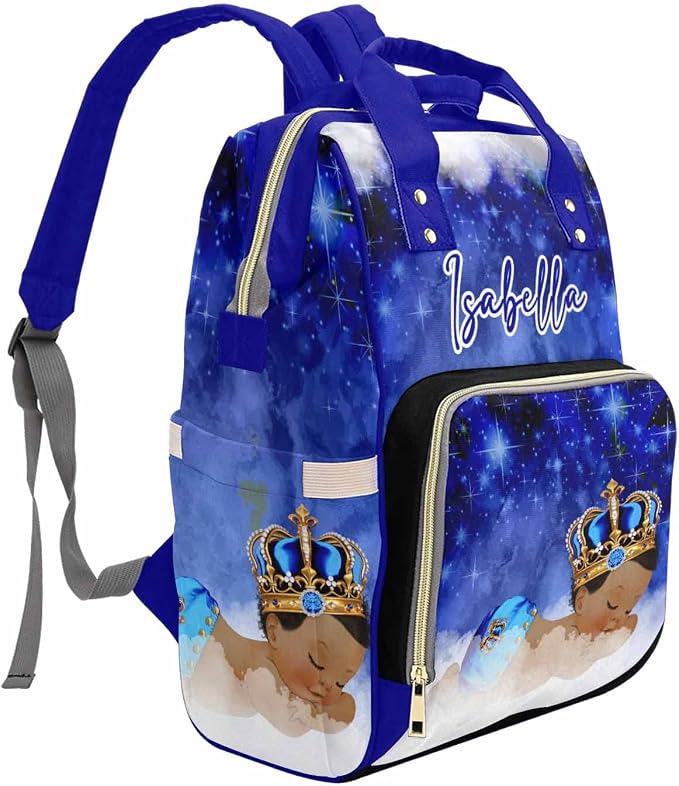 M YESCUSTOM Personalized Name Diaper Bag for Women Custom Starry Sky Nursing Baby Backpack for Shower Gift