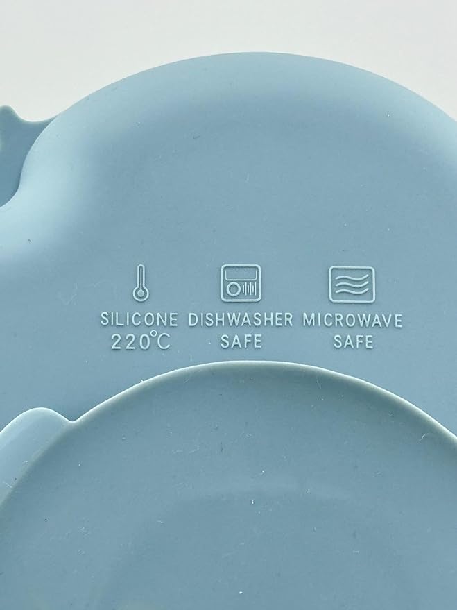 OLA Elephant Feeding Plate|, 100% Silicone | Divided Plates |Suction Plates for Baby| Dusty blue