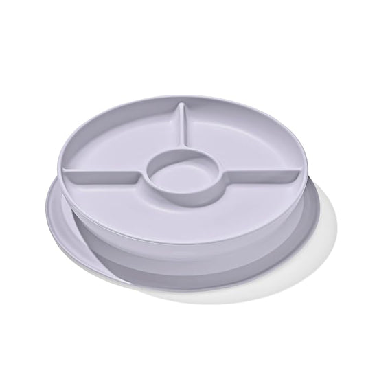 OXO Tot Stick & Stay Suction Divided Plate - Lilac