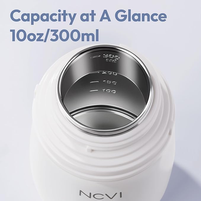 NCVI Kids Stainless Steel Straw Cup for Toddler 1-3 Years Old, Training Tumbler with Straw Spill Proof with Handle, Insulated Bottle to Keep Cold Warm for Water/Milk/Drink, Blue 10floz,Christmas Gift