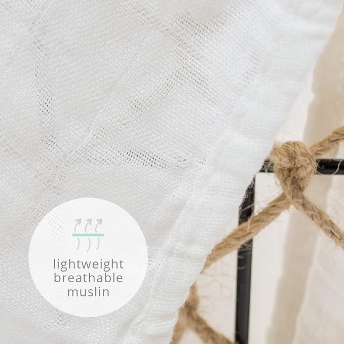 Lulujo Baby Swaddle Blanket| Unisex Softest 100% Cotton Muslin Swaddle Blanket| Neutral Receiving Blanket for Girls & Boys | 47in x 47in Butterfly