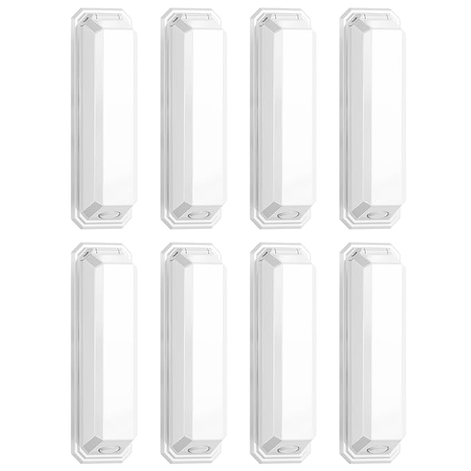 CLYMENE 8 Pack Light Switch Cover Guard, Child Proof Wall Switch Cover Keeps Your Lights or Switches from Getting Accidentally Turned ON or OFF, Toggle Style (White)