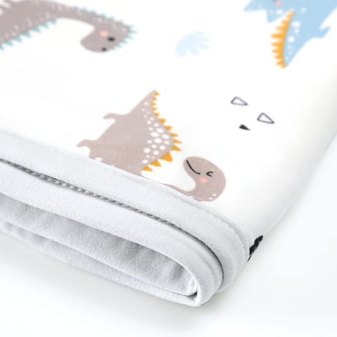 GRSSDER Baby Blankets Super Soft Jersey Knit Swaddle Blanket for Baby Girls and Boys, Double Layer Receiving Blankets 34 x 44 Inches Extra Large for Baby Swaddling, Happy Dinosaur