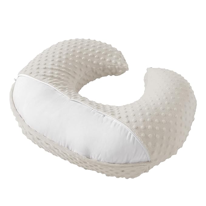 Nursing Pillow and Positioner for Breastfeeding, Ultra Soft Baby Breastfeeding Pillows for More Support for Mom and Baby, with Premium Removable Cover (Sand)